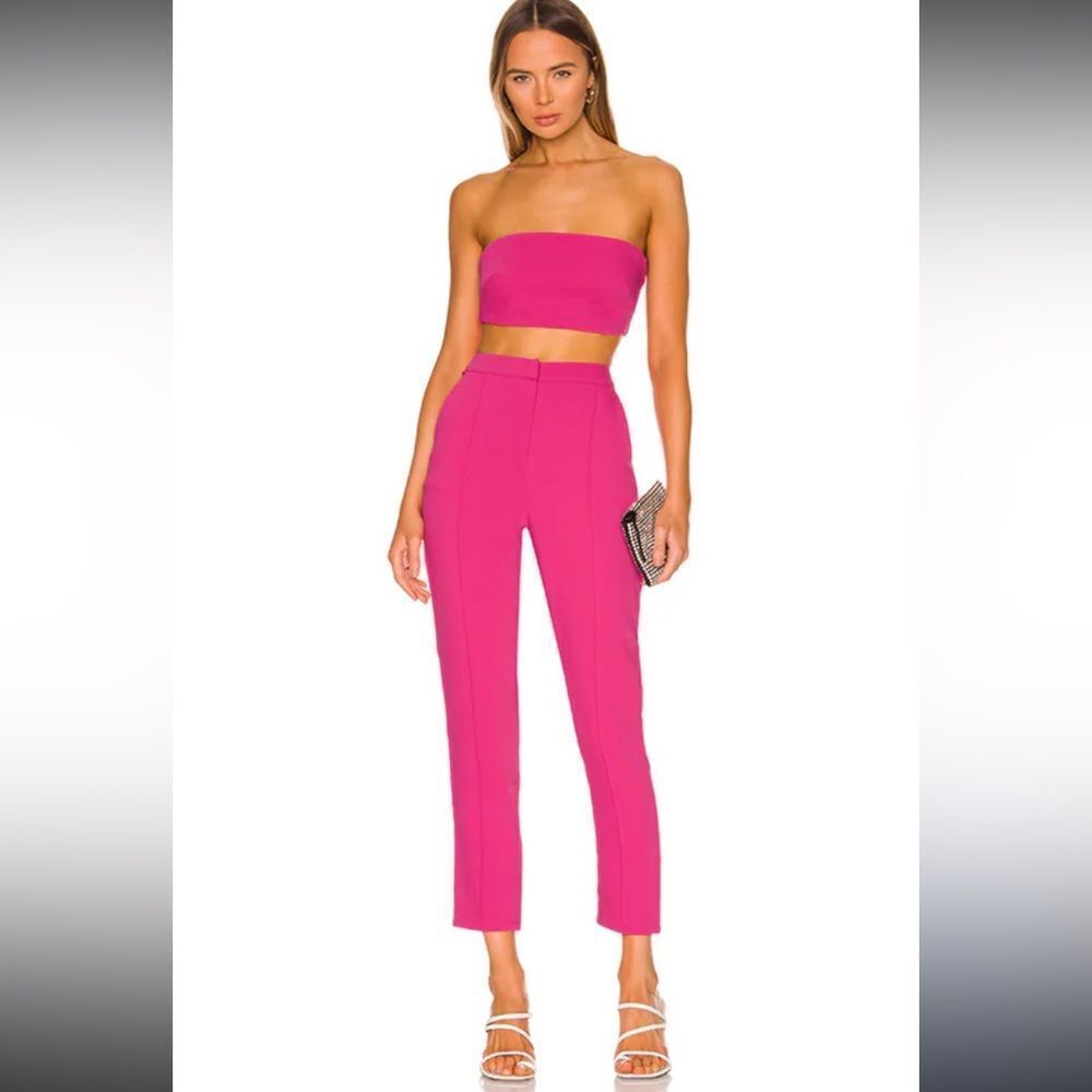 NWT SUPERDOWN SIZE XXS remy bandeau pant set PANTS HOT PINK‎